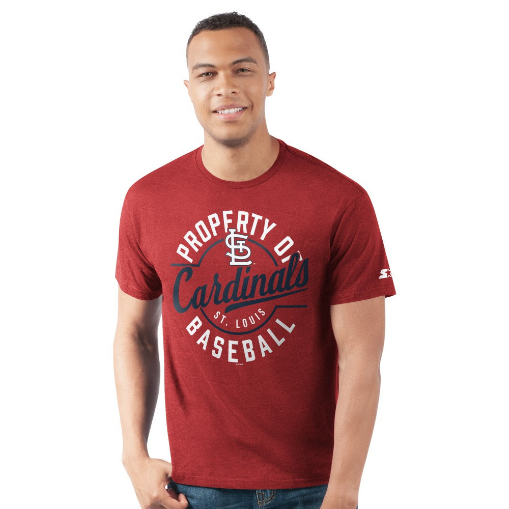 Red St. Louis Cardinals Starter Prime Time Property Of T-Shirt
