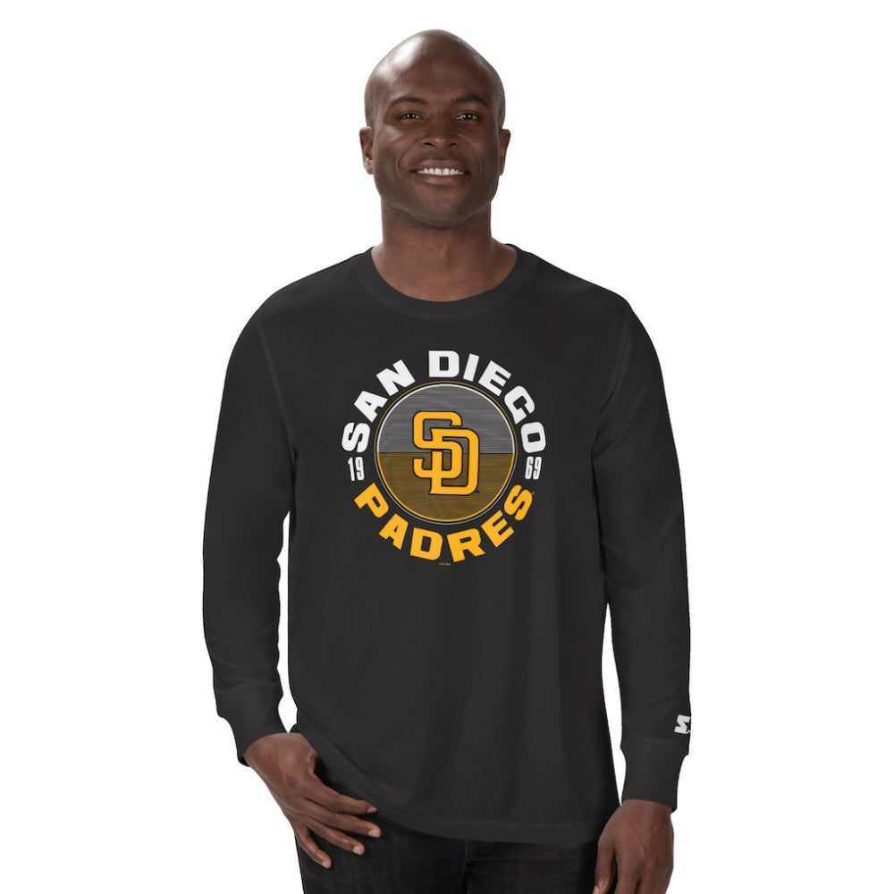 Black San Diego Padres Starter Halftime Long Sleeve T-Shirt