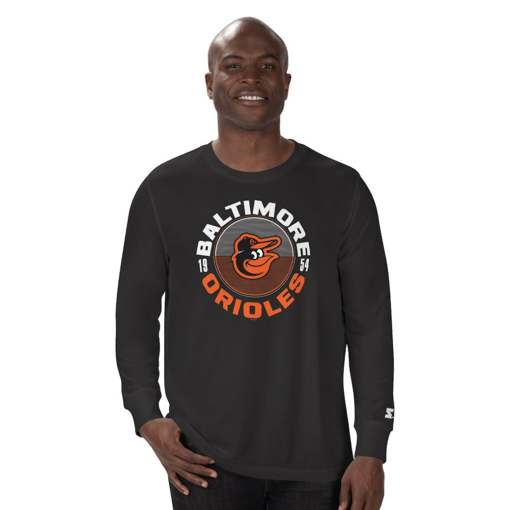 Black Baltimore Orioles Starter Halftime Long Sleeve T-Shirt
