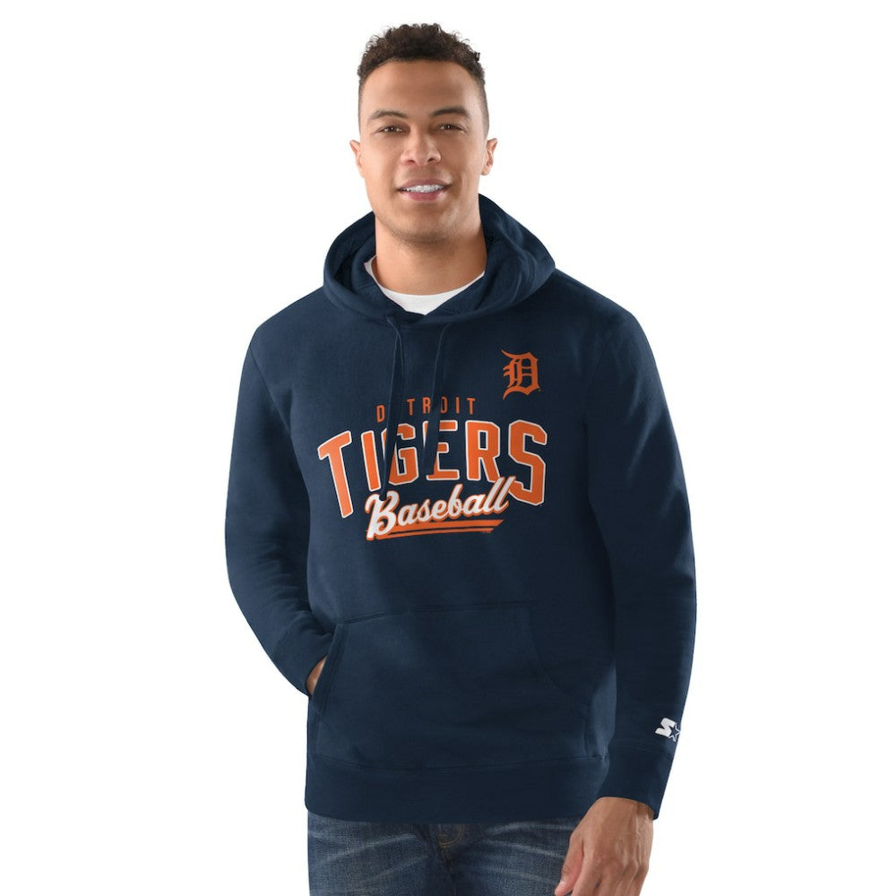 Navy Detroit Tigers Starter Classic Pullover Hoodie