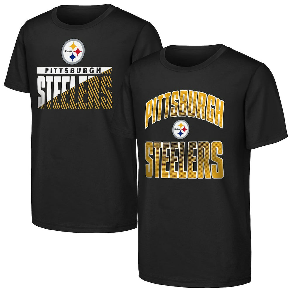 Outerstuff Youth Never Quit 2-Pack T-Shirt Set - Pittsburgh Steelers T-shirts