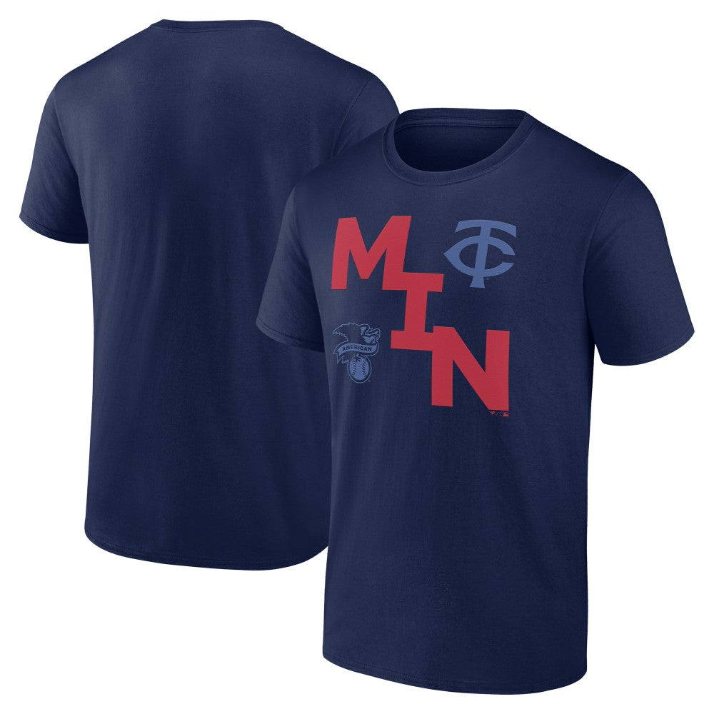 Navy Minnesota Twins Fanatics Record Shattered T-Shirt