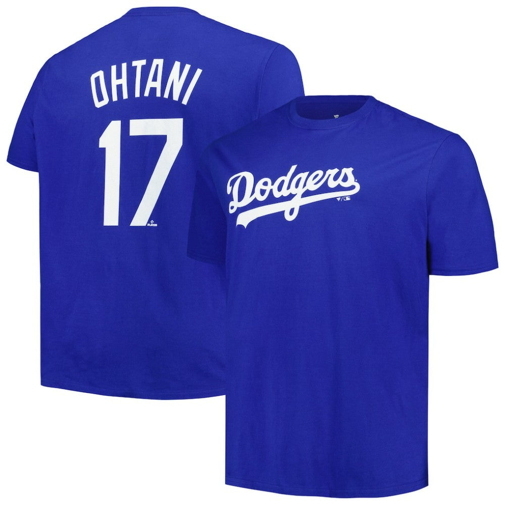 Royal Shohei Ohtani Los Angeles Dodgers Profile Big & Tall Name & Number T-Shirt