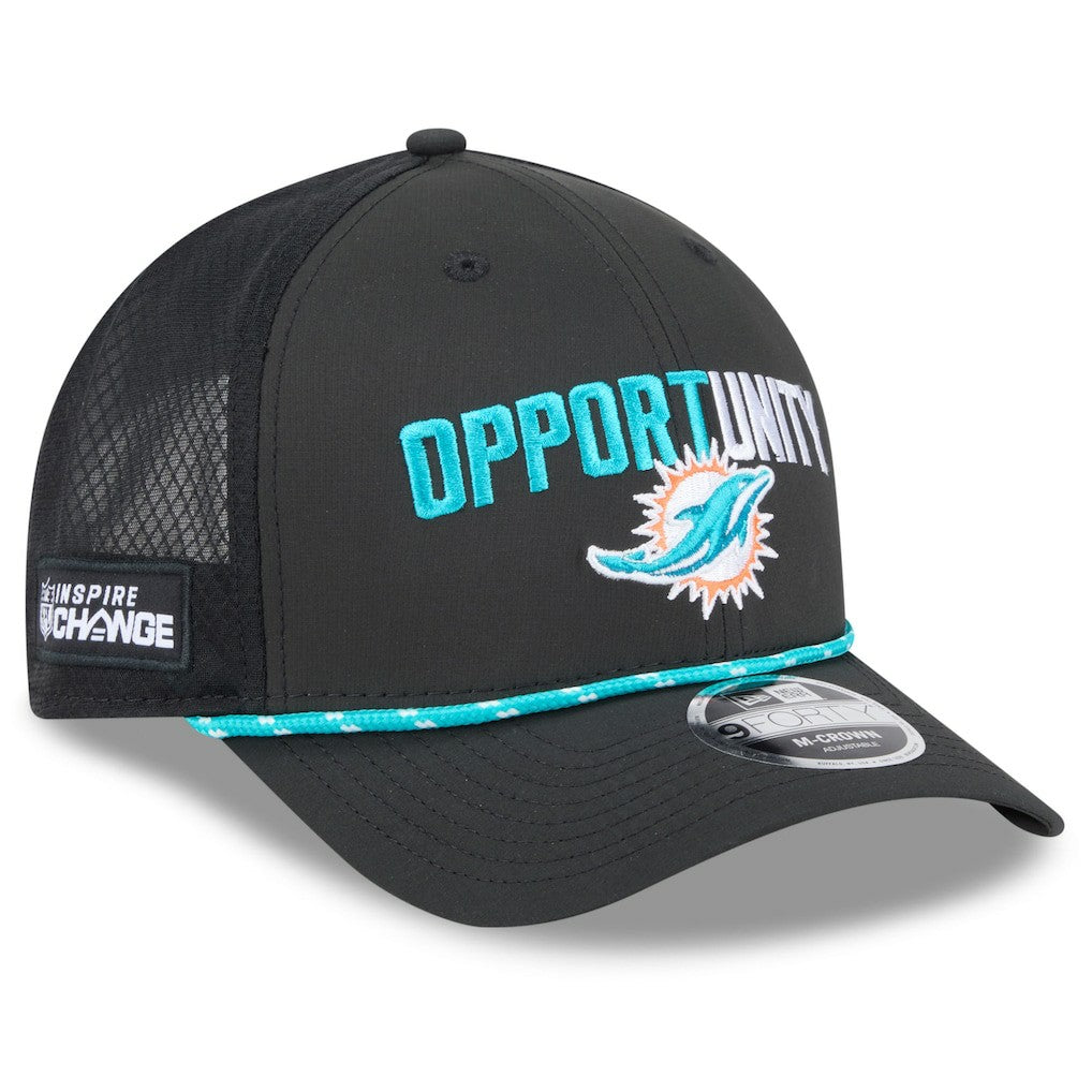 2025 Inspire Change 9FORTY M-Crown Adjustable Hat - Miami Dolphins Hats