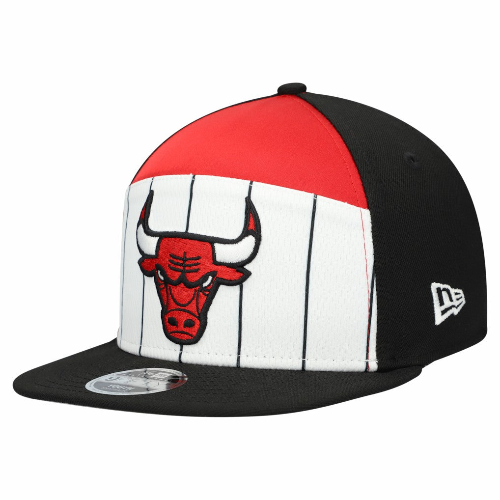 New Era Chicago Bulls Youth 2025 NBA Tip Off Split Panel 9FIFTY Snapback Hat