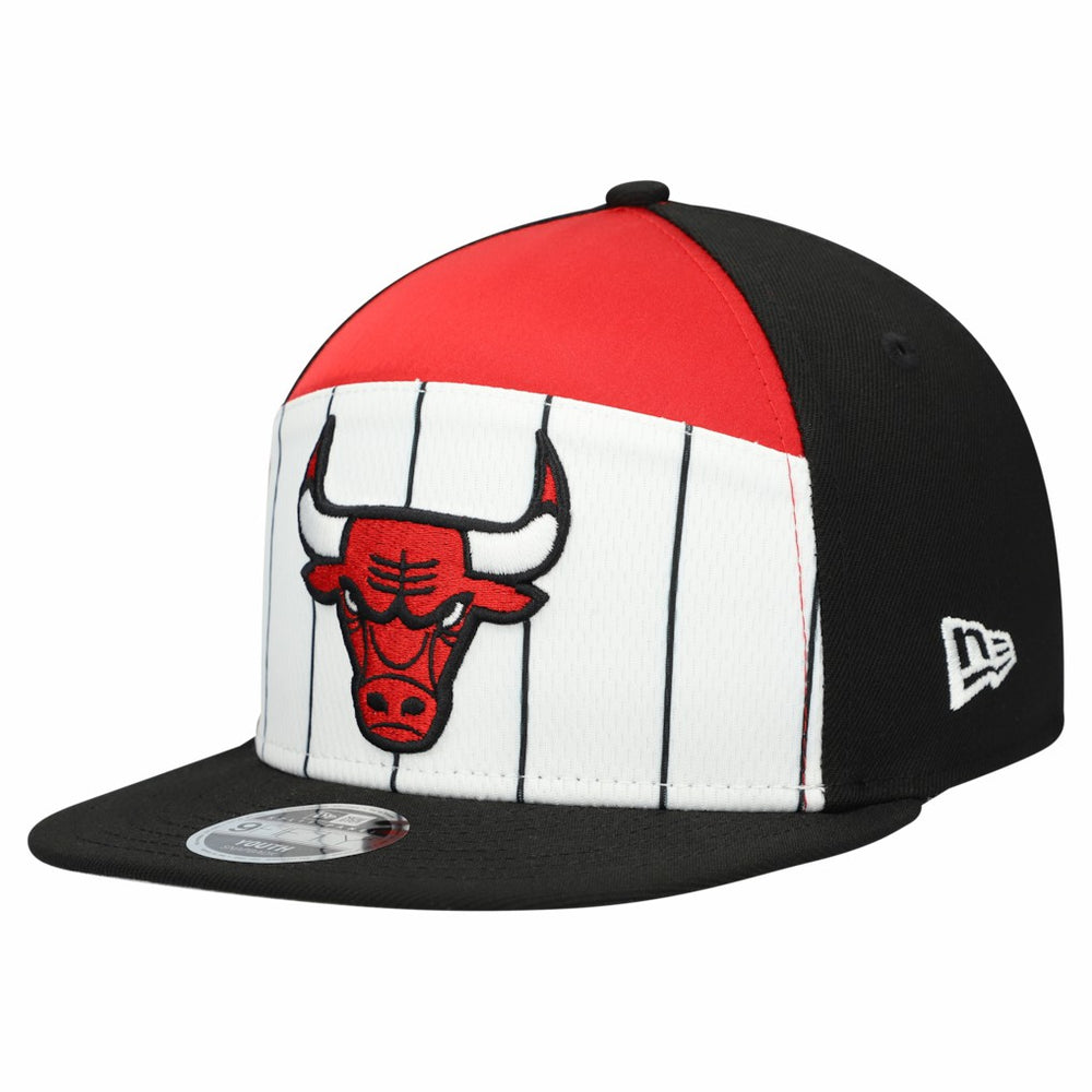New Era Chicago Bulls Youth 2025 NBA Tip Off Split Panel 9FIFTY Snapback Hat