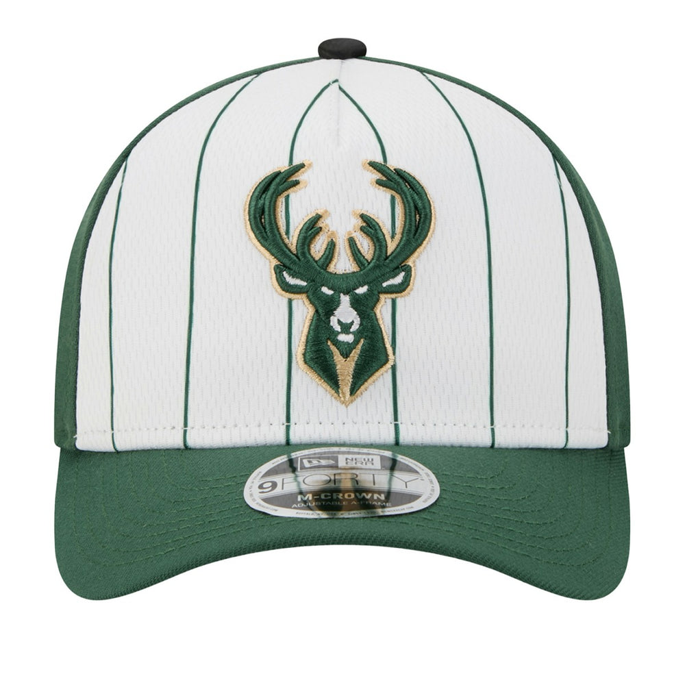 New Era Milwaukee Bucks 2025 NBA Tip Off M-Crown A-Frame 9FORTY Adjustable Hat