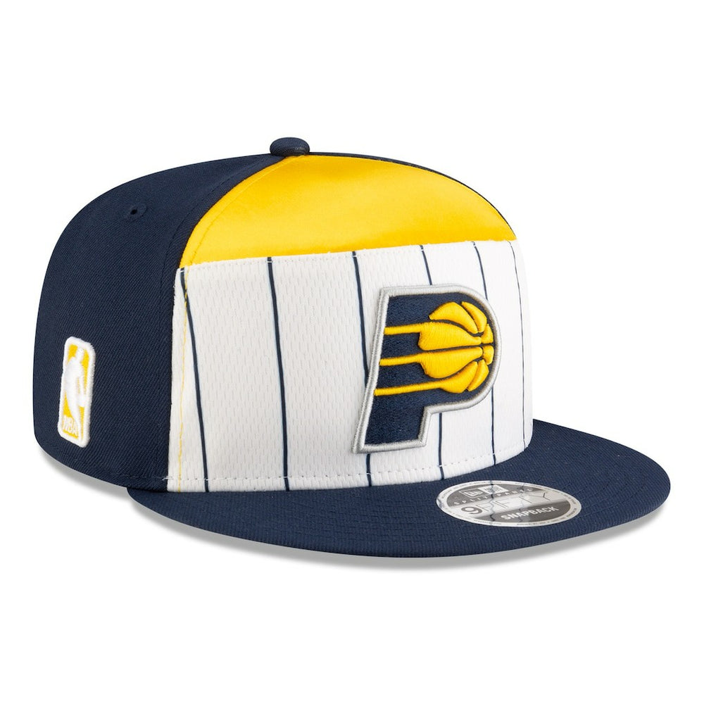 New Era Indiana Pacers 2025 NBA Tip Off Split Panel 9FIFTY Snapback Hat