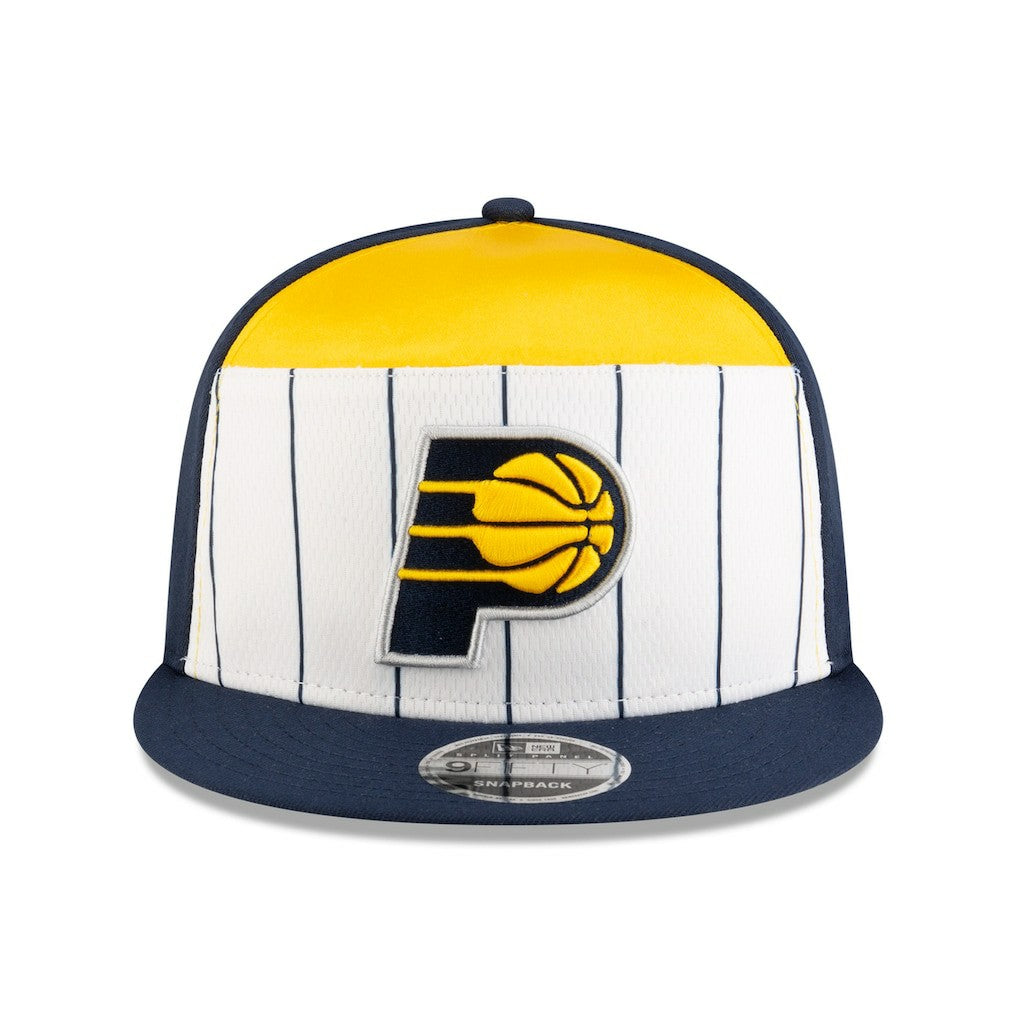 New Era Indiana Pacers 2025 NBA Tip Off Split Panel 9FIFTY Snapback Hat