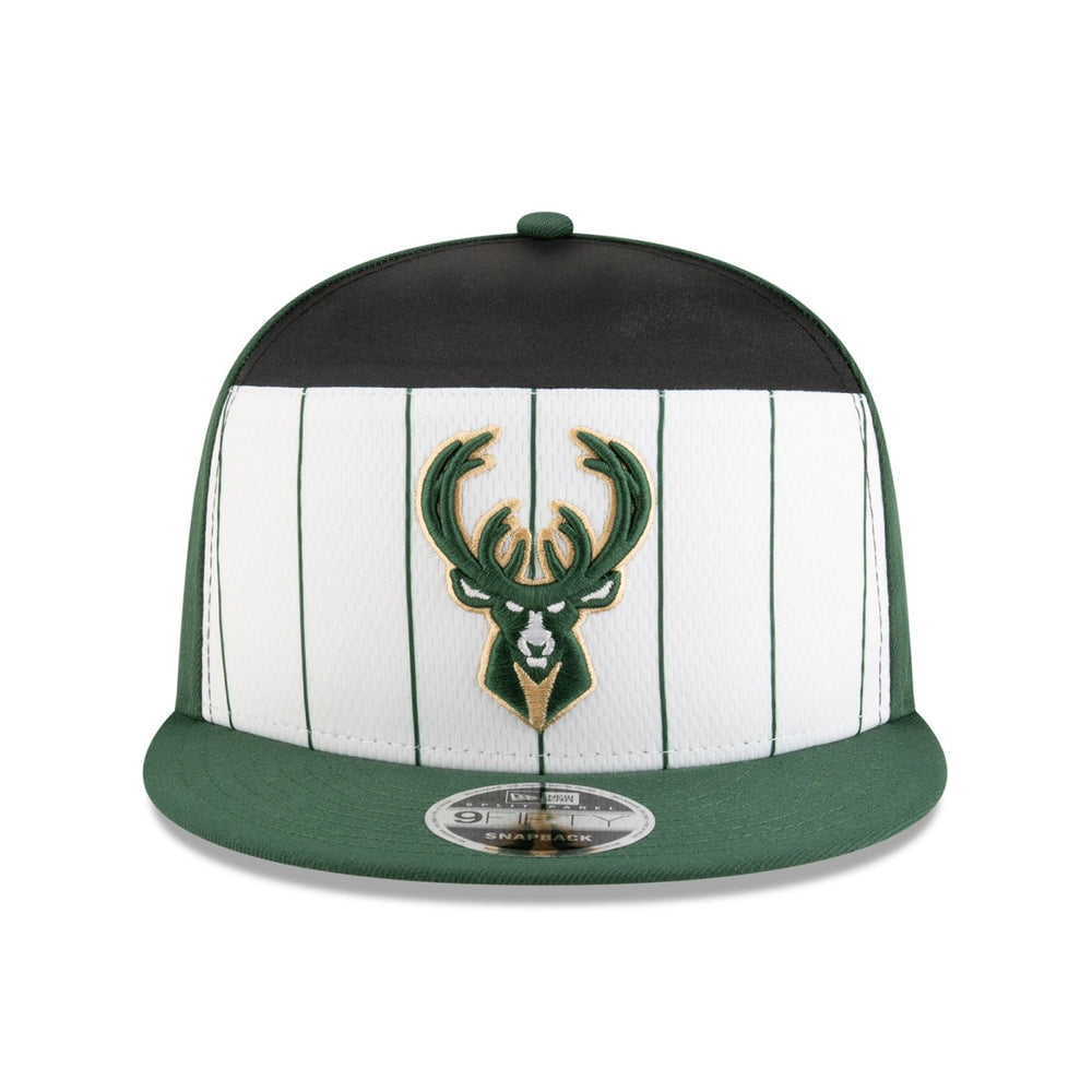 New Era Milwaukee Bucks 2025 NBA Tip Off Split Panel 9FIFTY Snapback Hat