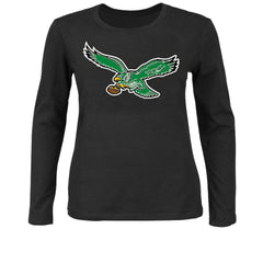 Women's Plus Size Scoop Neck Long Sleeve T-Shirt - Philadelphia Eagles T-shirts