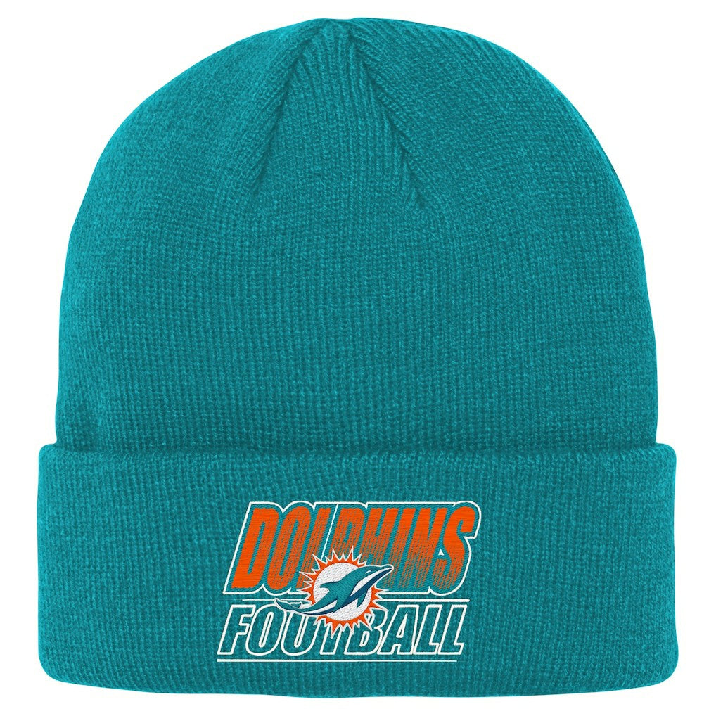 Outerstuff Youth Team Gradient Cuffed Knit Hat - Miami Dolphins Hats