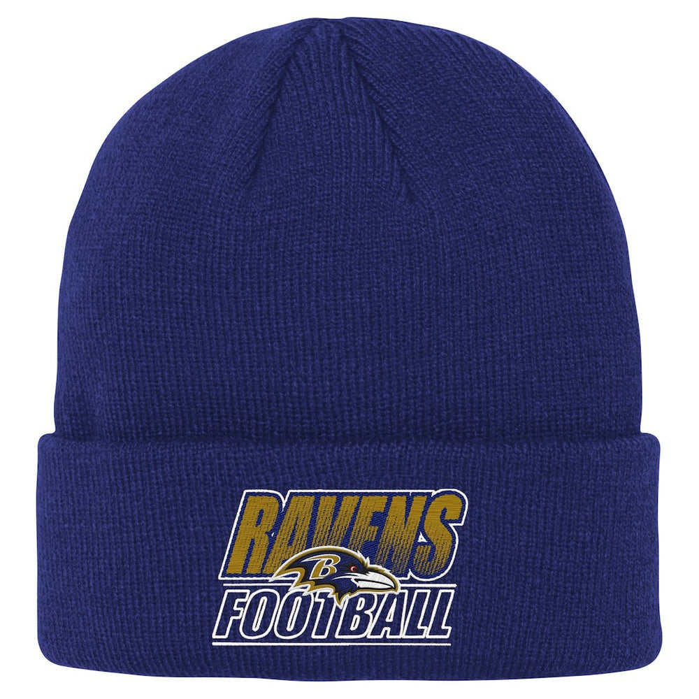 Outerstuff Youth Team Gradient Cuffed Knit Hat - Baltimore Ravens Hats