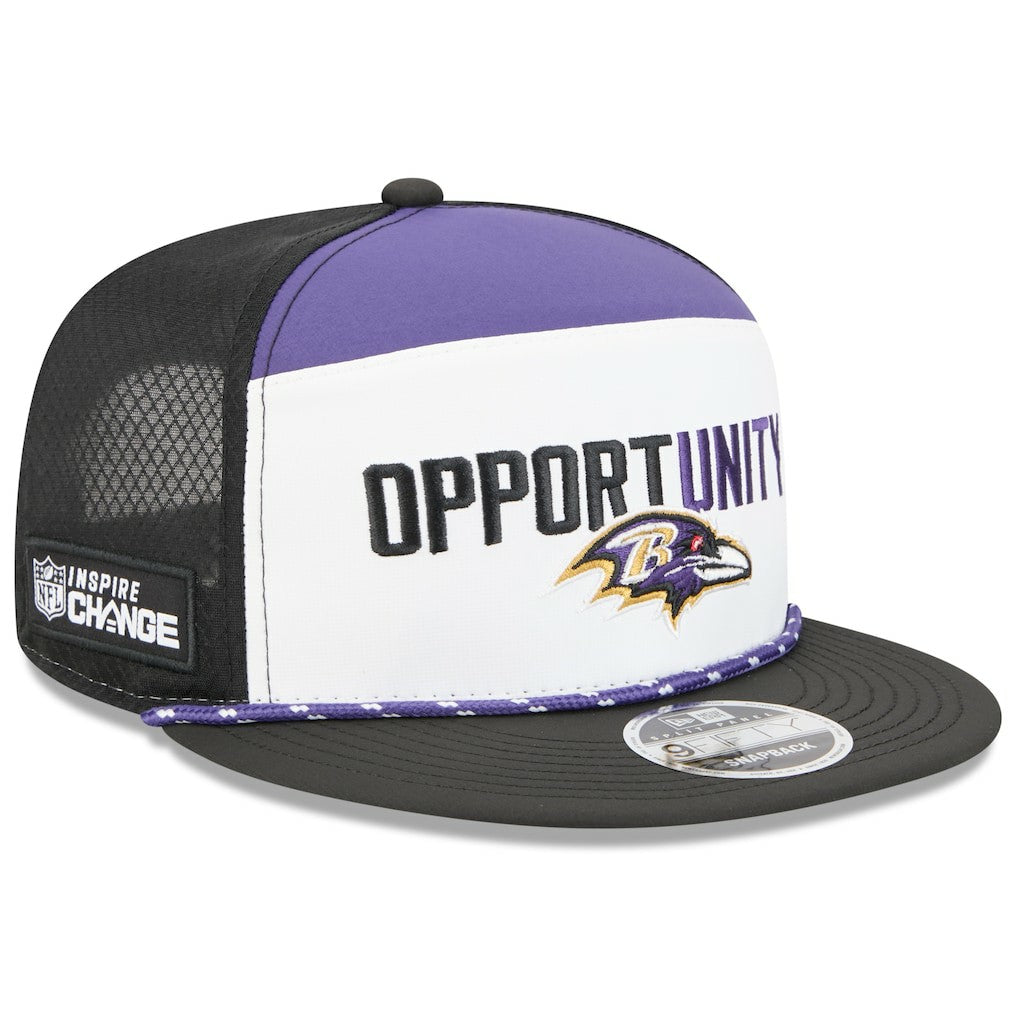 2025 Inspire Change Split Panel 9FIFTY Snapback Hat - Baltimore Ravens Hats
