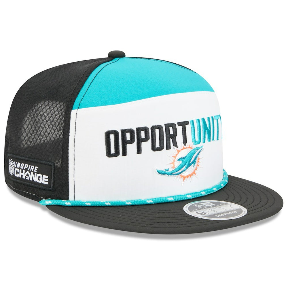 2025 Inspire Change Split Panel 9FIFTY Snapback Hat - Miami Dolphins Hats