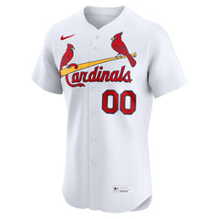White St. Louis Cardinals Nike Home Elite Custom Jersey