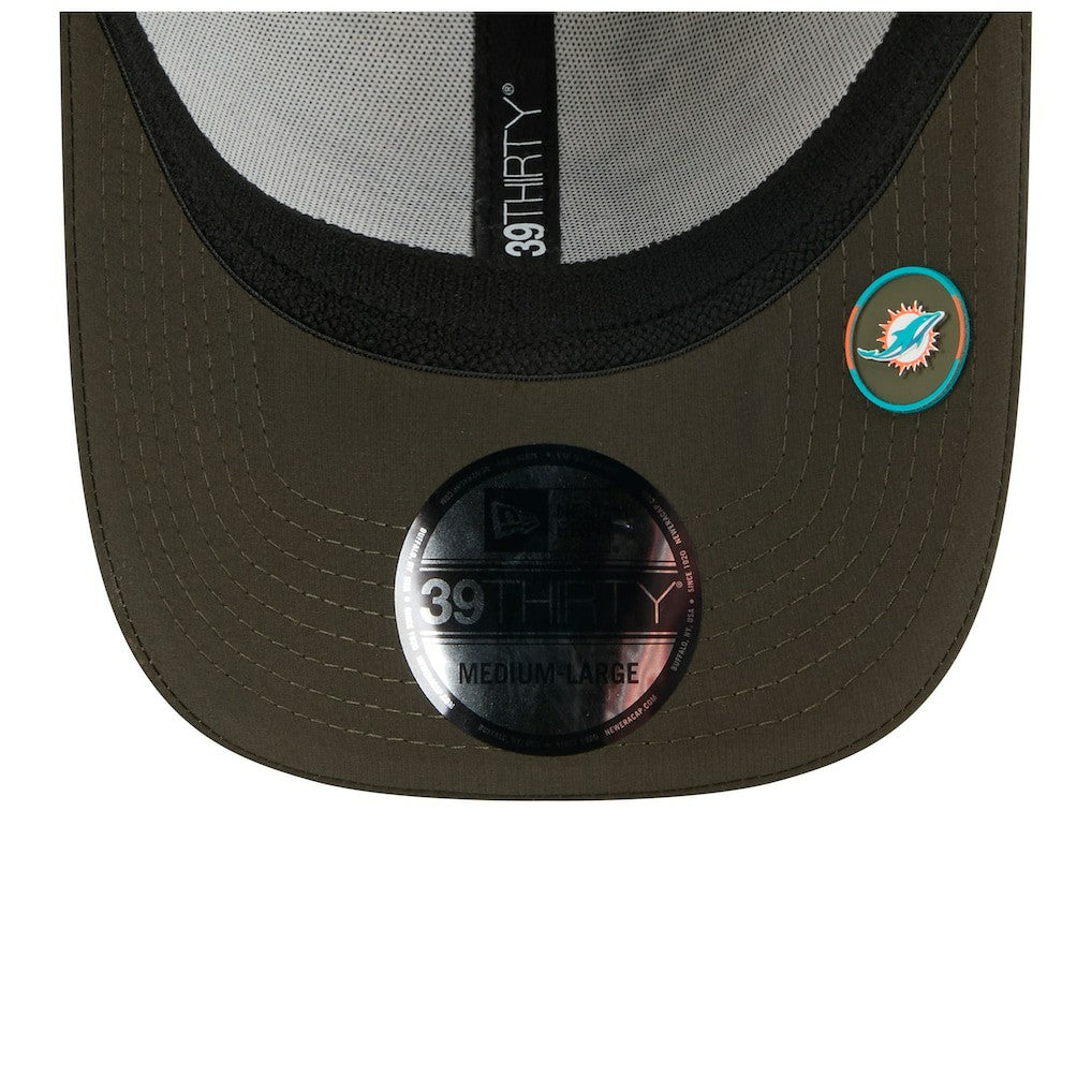 2025 Salute to Service 39THIRTY Flex Hat - Miami Dolphins Hats