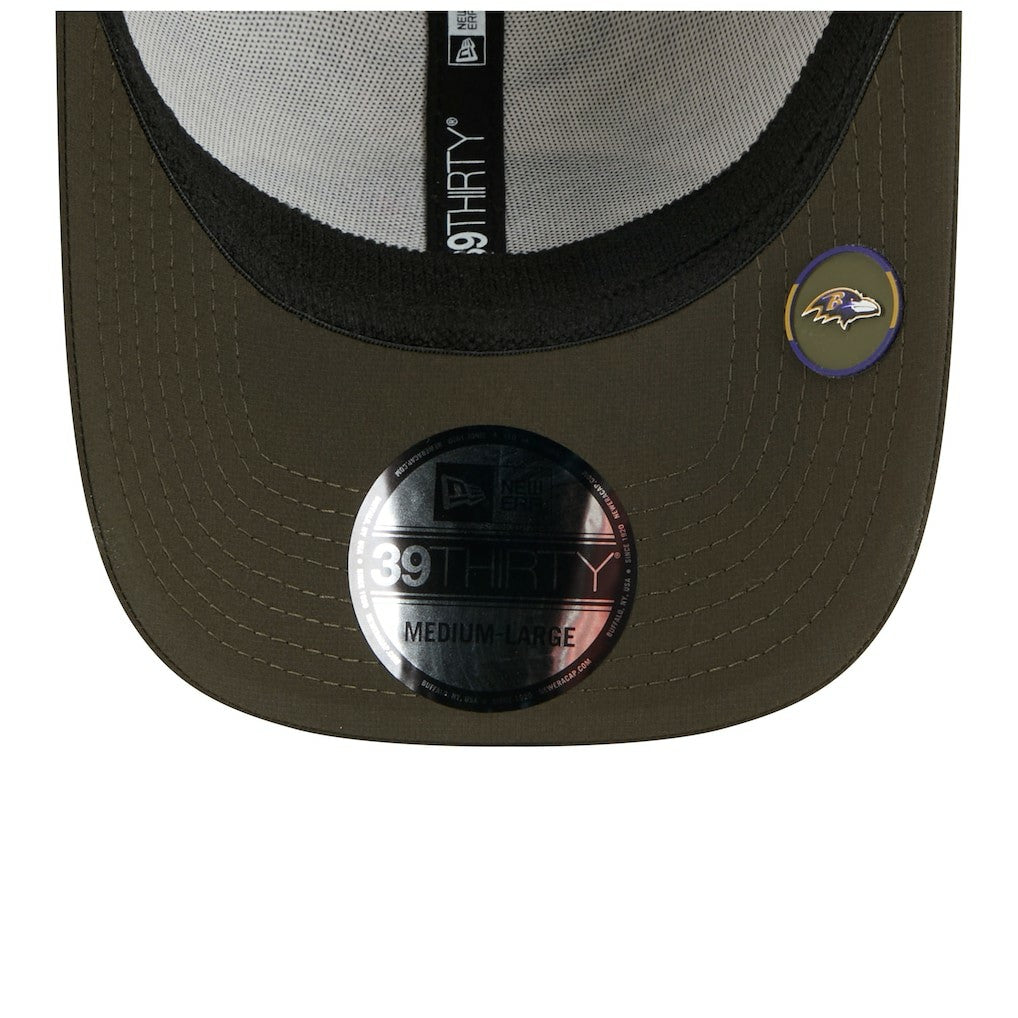 2025 Salute to Service 39THIRTY Flex Hat - Baltimore Ravens Hats