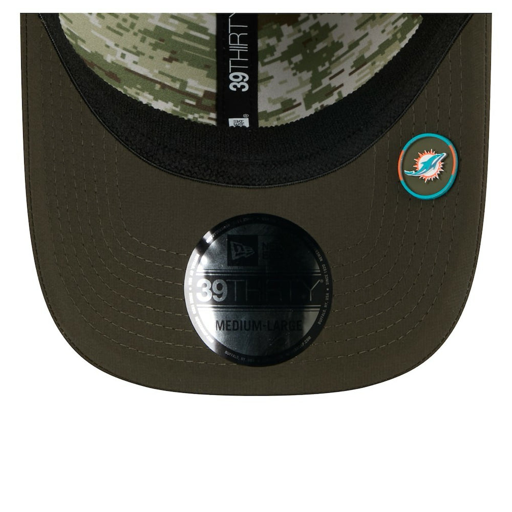 2025 Salute to Service 39THIRTY Flex Hat - Miami Dolphins Hats