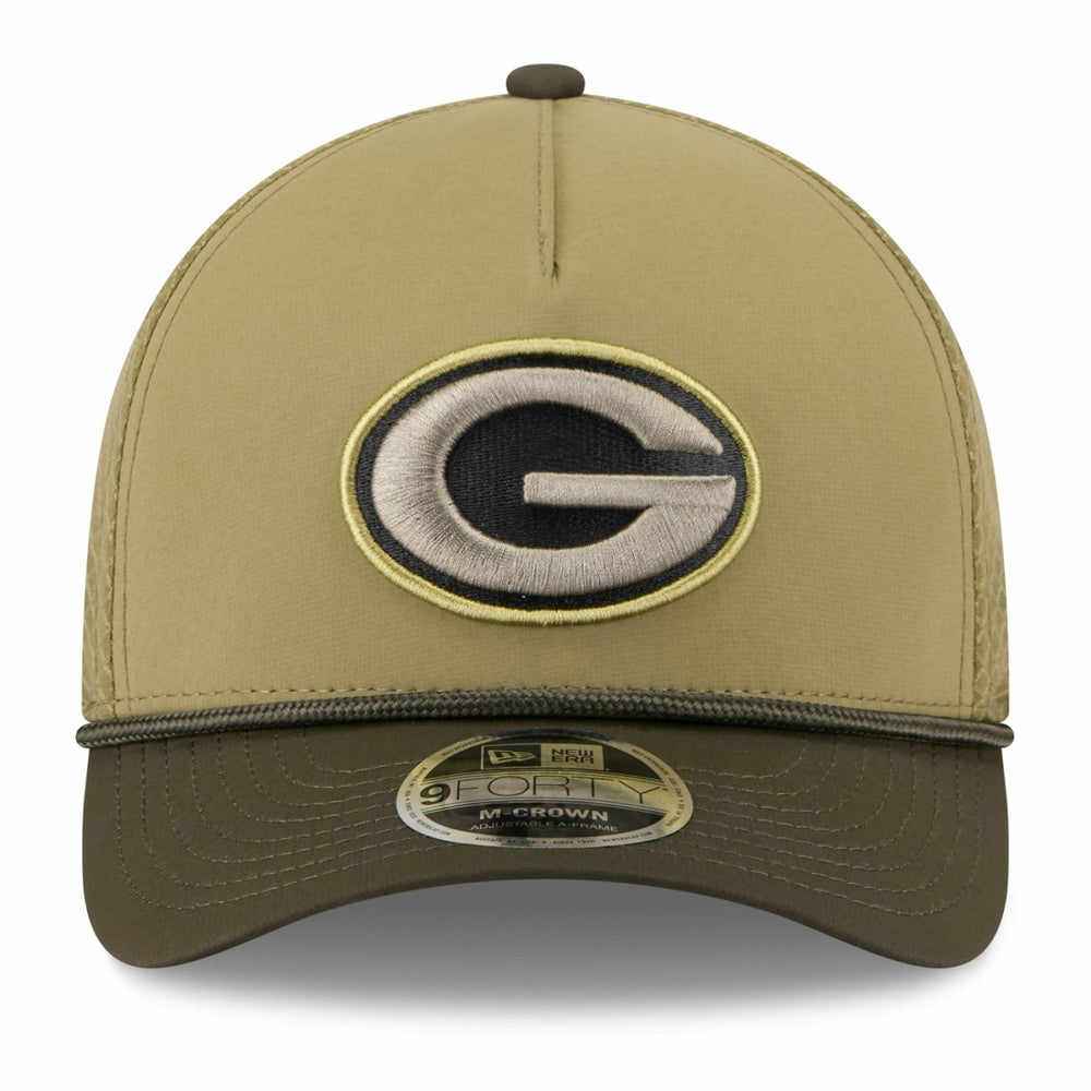 Youth 2025 Salute to Service 9FORTY A-Frame Adjustable Hat - Green Bay Packers Hats