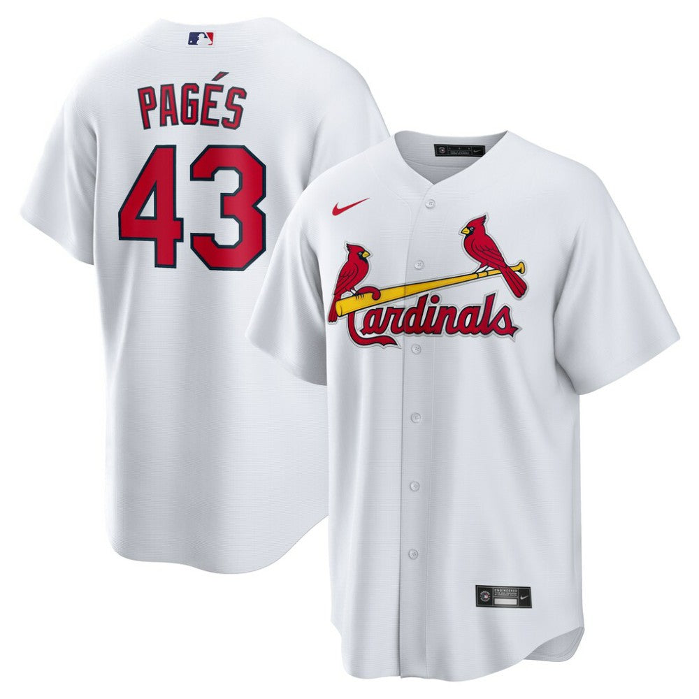 White Pedro Pagés St. Louis Cardinals Nike Home Replica Jersey