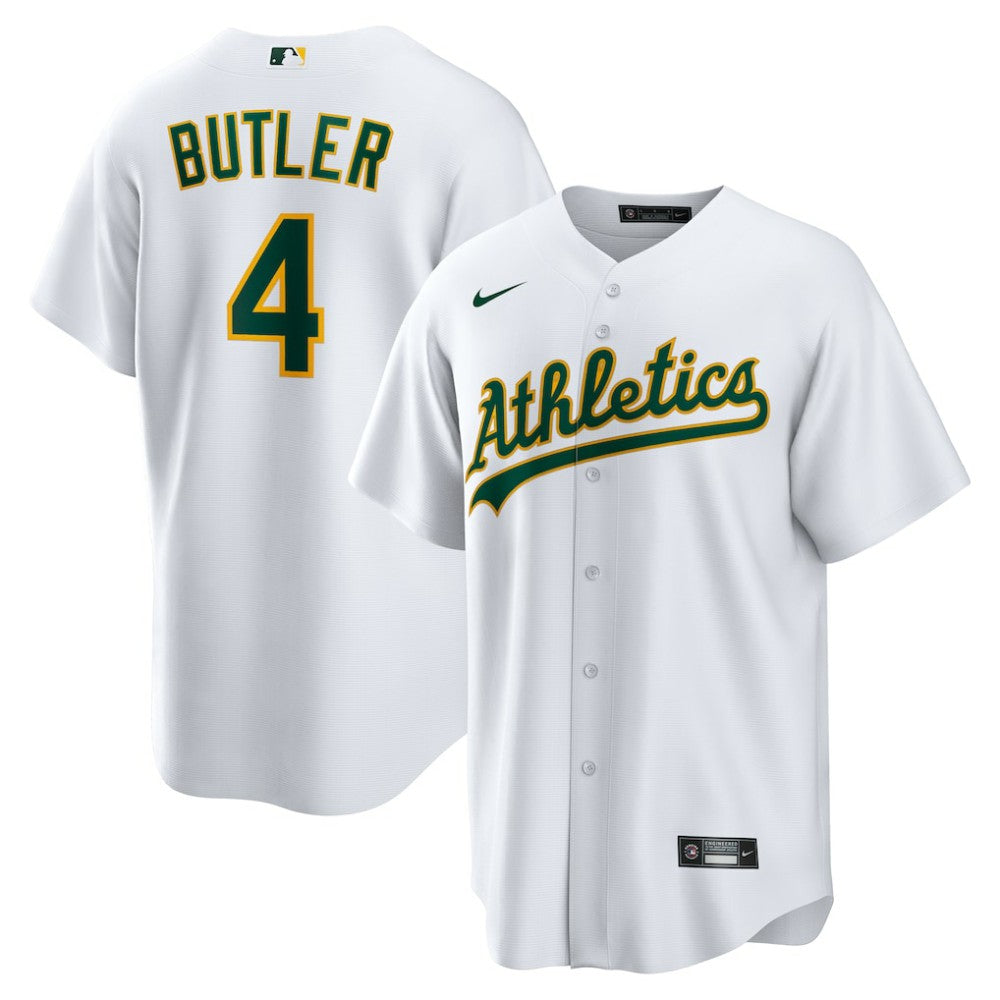 White Lawrence Butler Athletics Nike Home Replica Jersey