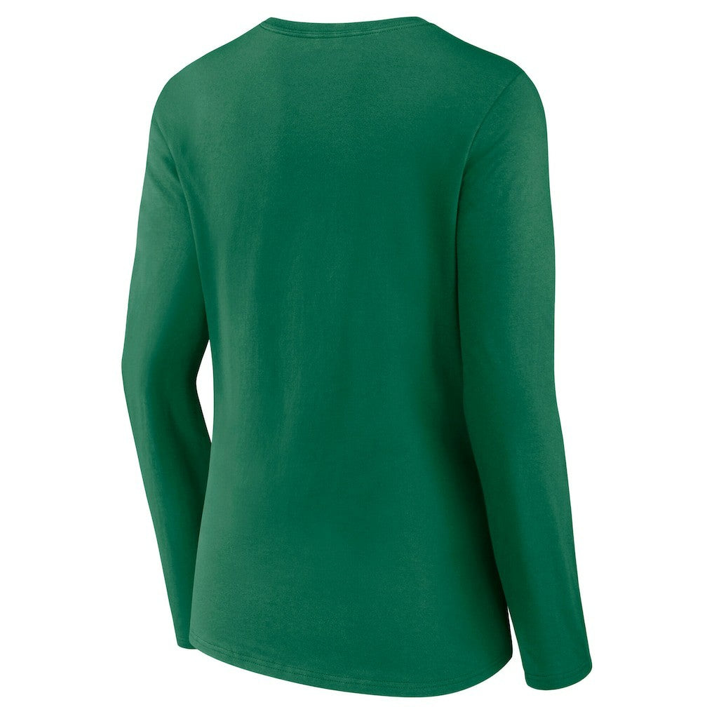 Women's Super Bowl LIX Champions Retro Logo Long Sleeve V-Neck T-Shirt - Philadelphia Eagles T-shirts