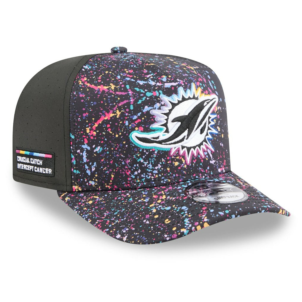 2025 NFL Crucial Catch A-Frame 9FIFTY Snapback Hat - Miami Dolphins Hats