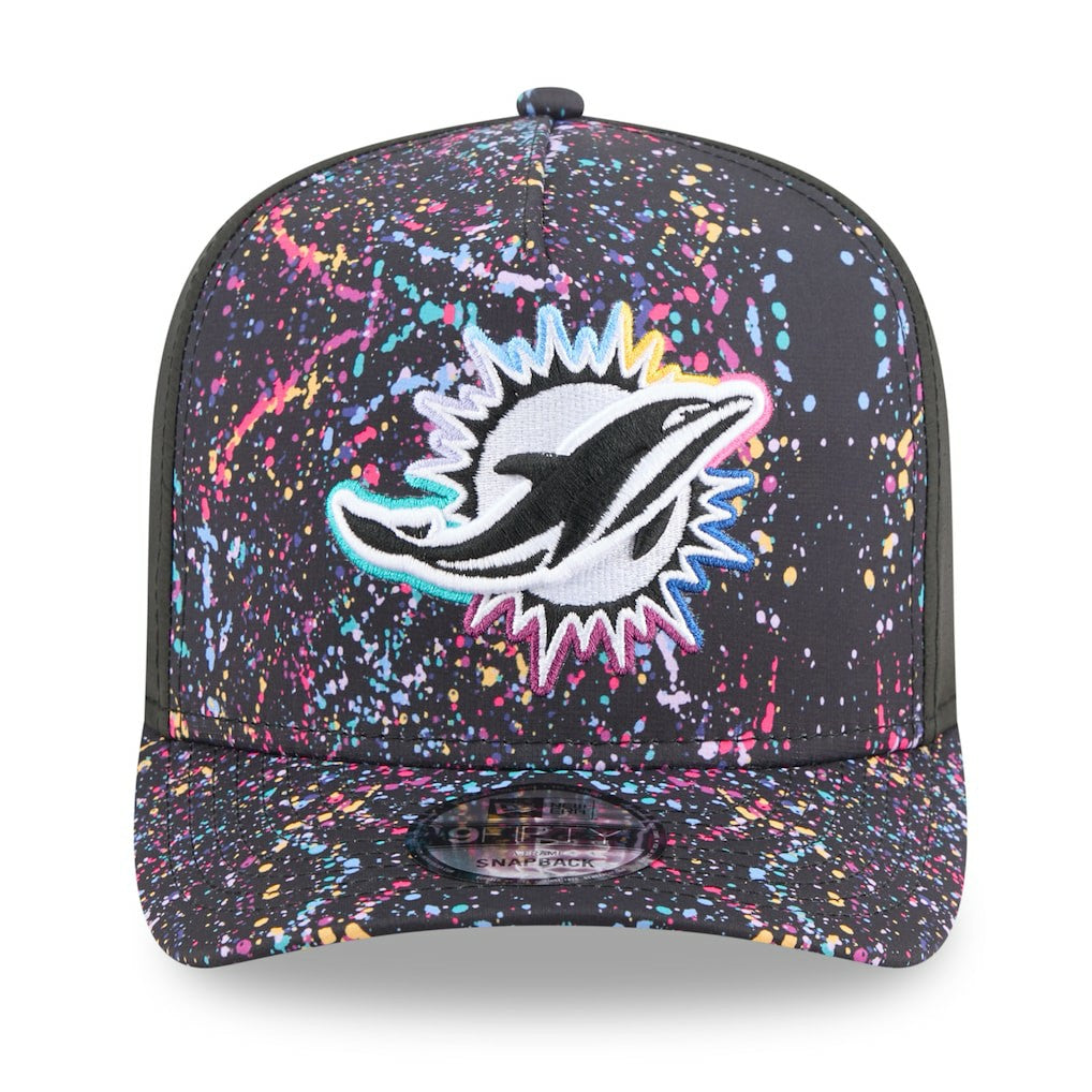 2025 NFL Crucial Catch A-Frame 9FIFTY Snapback Hat - Miami Dolphins Hats