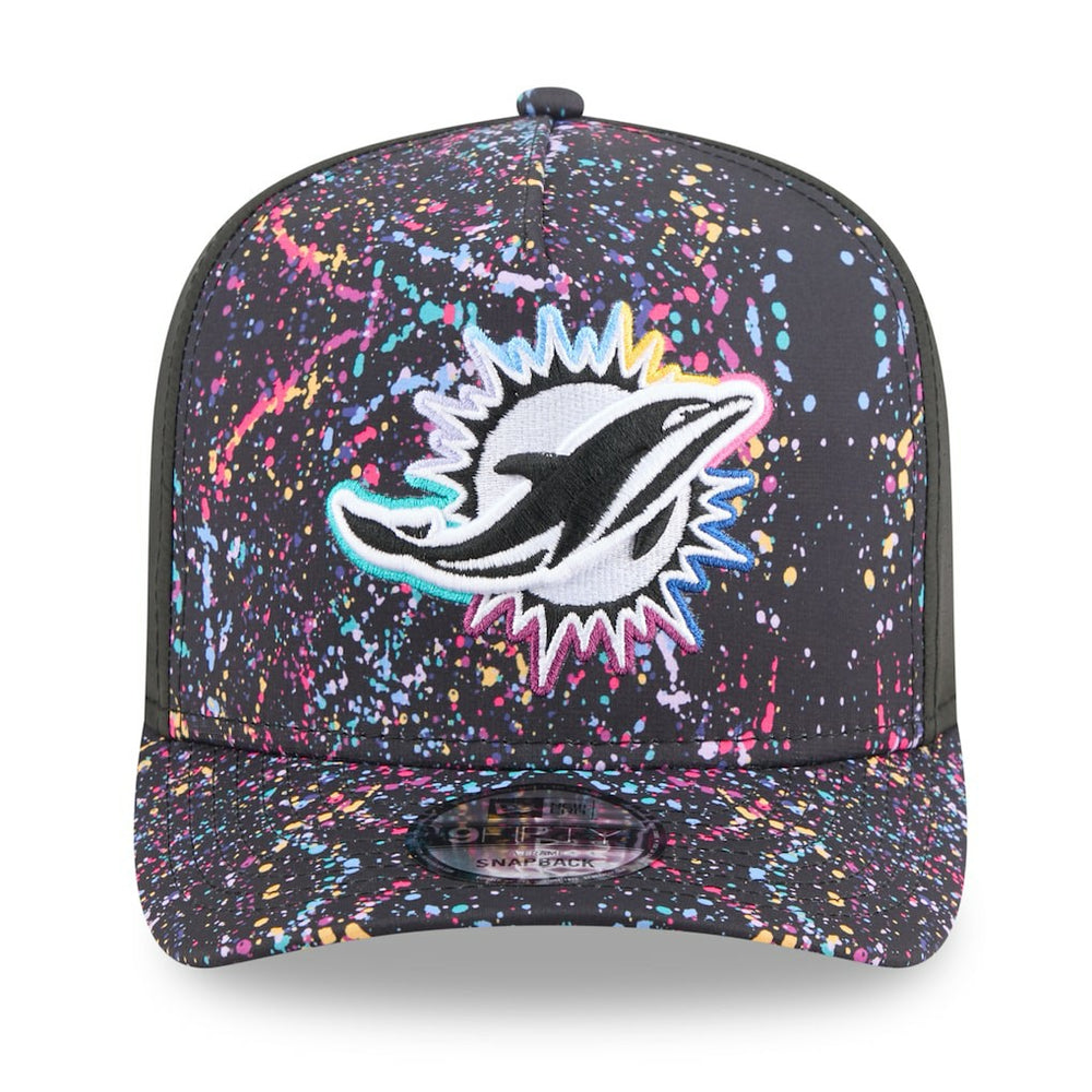 2025 NFL Crucial Catch A-Frame 9FIFTY Snapback Hat - Miami Dolphins Hats