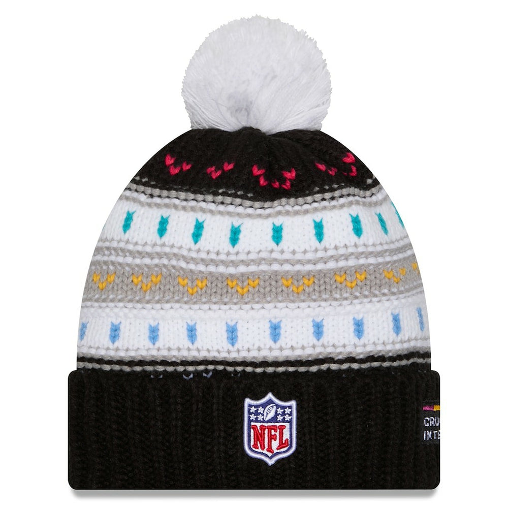 Women's 2025 NFL Crucial Catch Cuffed Knit Hat with Pom - Atlanta Falcons Hats