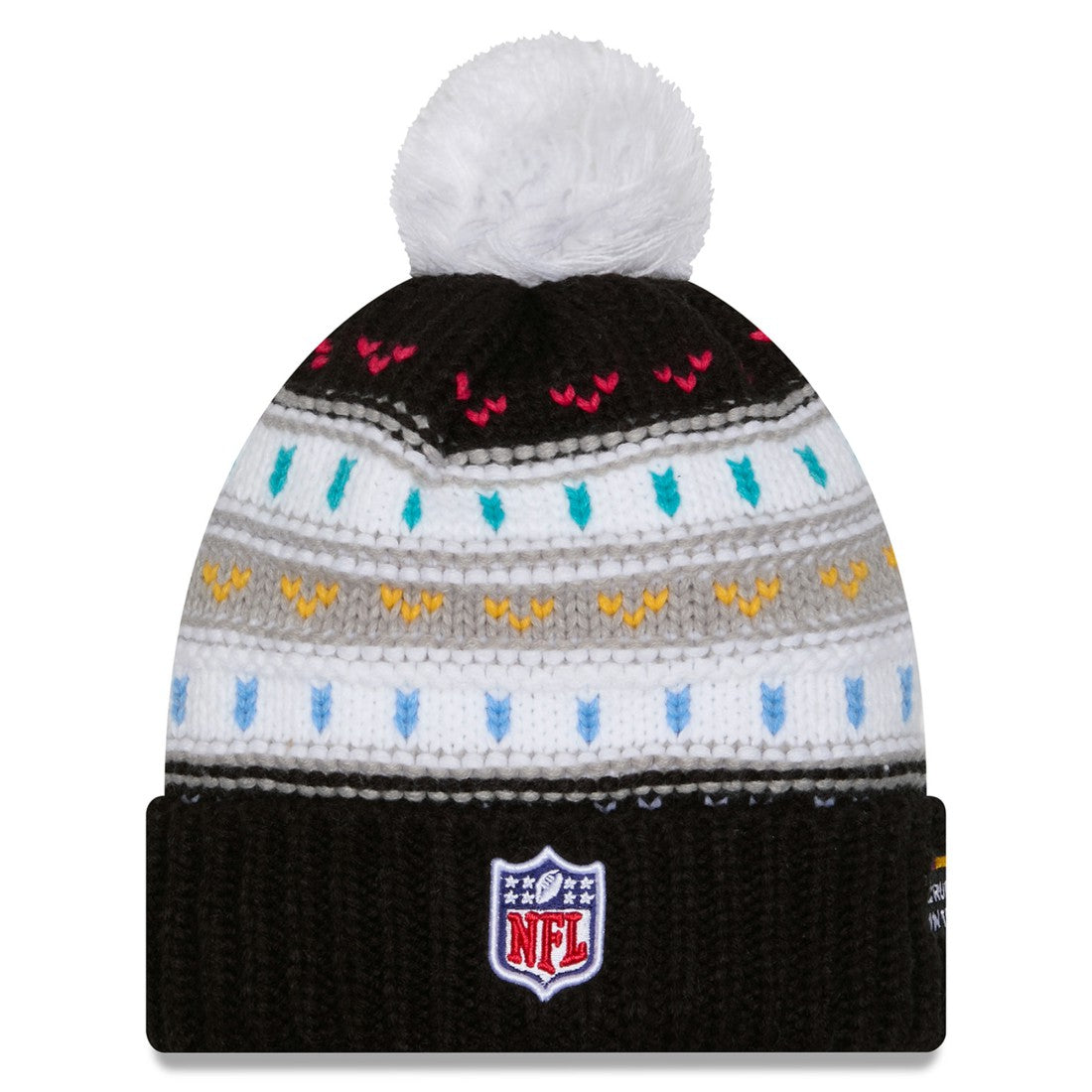Women's 2025 NFL Crucial Catch Cuffed Knit Hat with Pom - Tampa Bay Buccaneers Hats