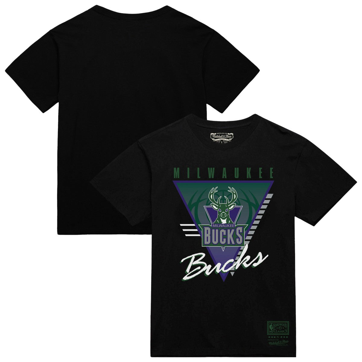 Mitchell & Ness Milwaukee Bucks Worldwide Collection Tri-Logo T-Shirt