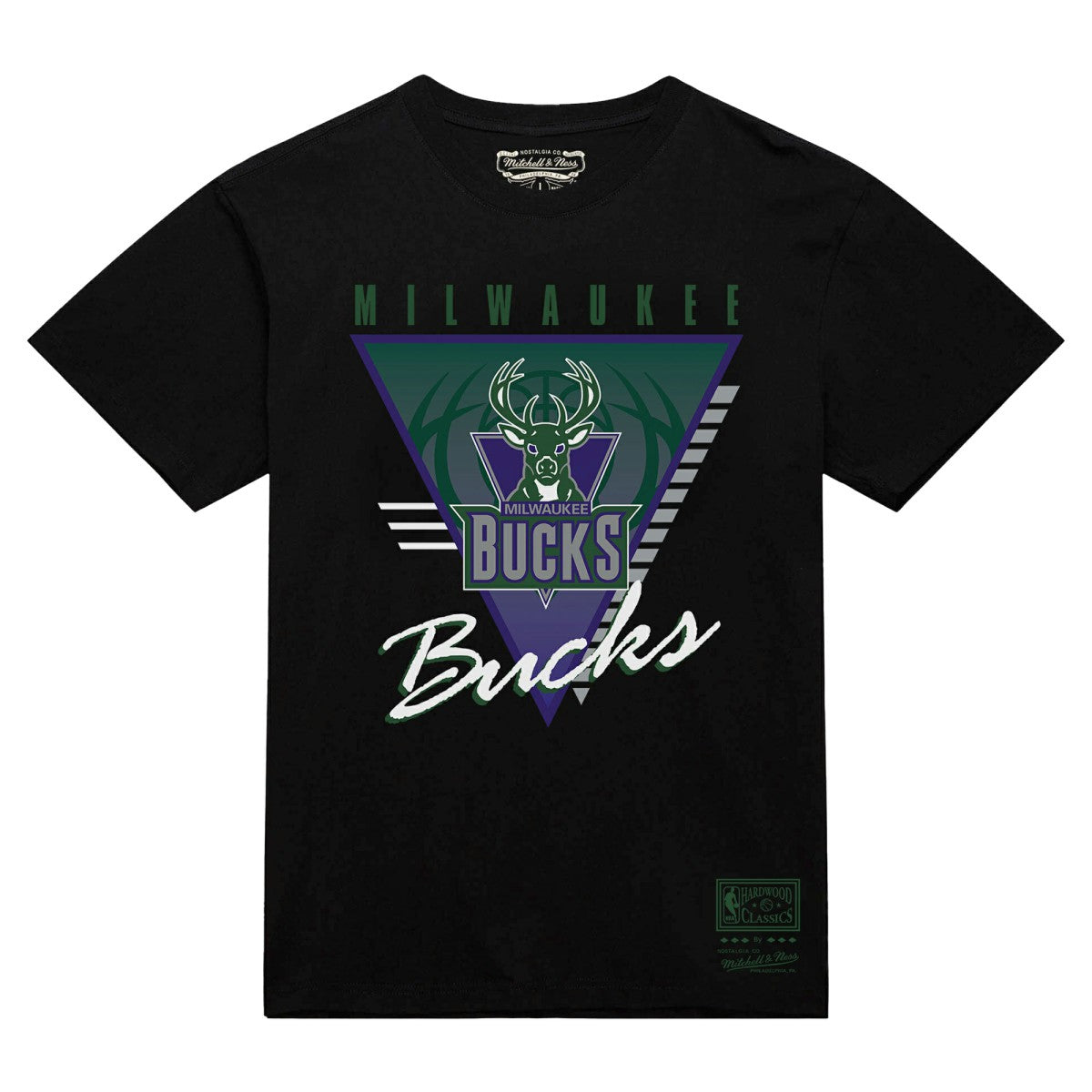 Mitchell & Ness Milwaukee Bucks Worldwide Collection Tri-Logo T-Shirt