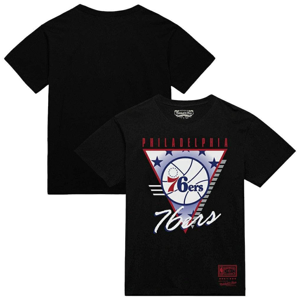 Mitchell & Ness Philadelphia 76ers Worldwide Collection Tri-Logo T-Shirt