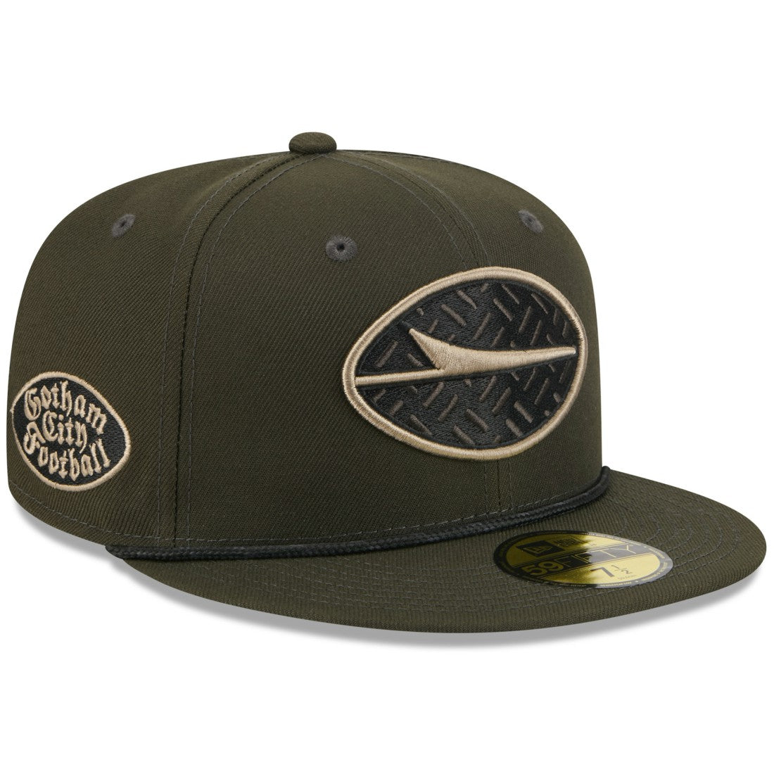 2025 Rivalries Collection Sideline Rope 59FIFTY Fitted Hat - New York Jets Hats