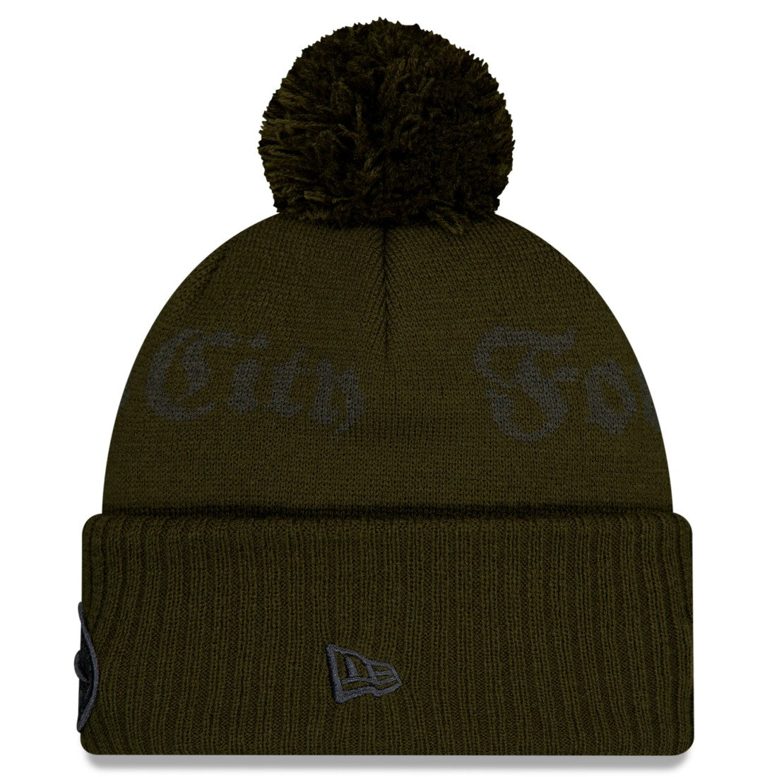 2025 Rivalries Collection Sideline Cuffed Knit Hat with Pom - New York Jets Hats