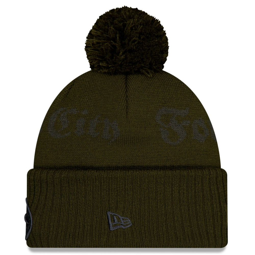 2025 Rivalries Collection Sideline Cuffed Knit Hat with Pom - New York Jets Hats