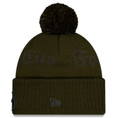 2025 Rivalries Collection Sideline Cuffed Knit Hat with Pom - New York Jets Hats