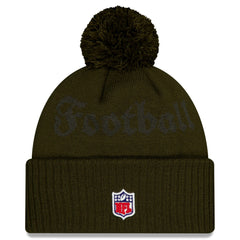 2025 Rivalries Collection Sideline Cuffed Knit Hat with Pom - New York Jets Hats