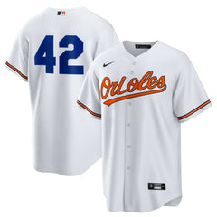 White Baltimore Orioles Nike Home  2025 Jackie Robinson Day Replica Jersey