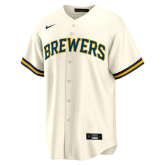 Cream Milwaukee Brewers Nike Home  2025 Jackie Robinson Day Replica Jersey
