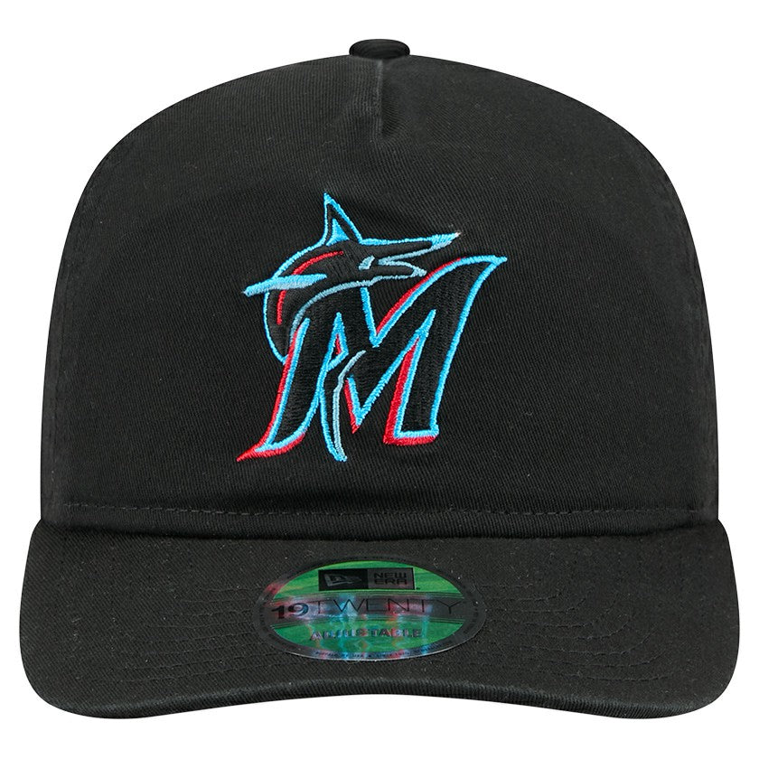 Black Miami Marlins New Era Team 19TWENTY Adjustable Hat
