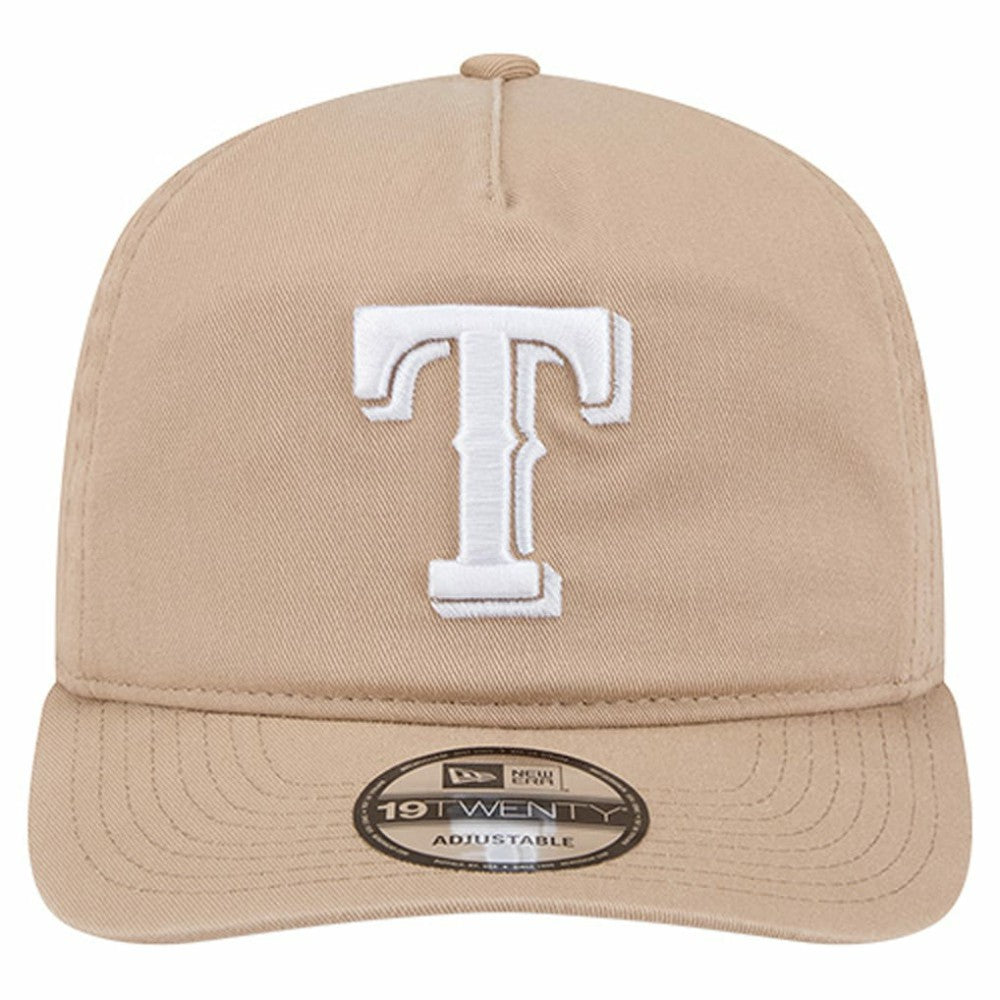 Light Beige Texas Rangers New Era Cam 19TWENTY Adjustable Hat