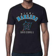 Black Miami Marlins Starter Team Logo T-Shirt