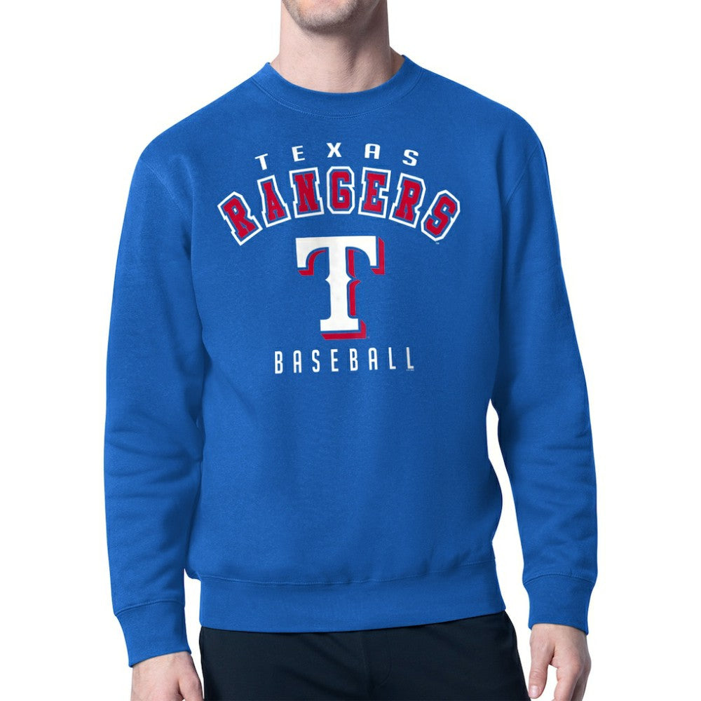Royal Texas Rangers Starter Team Logo Fleece Pullover Sweatshirt