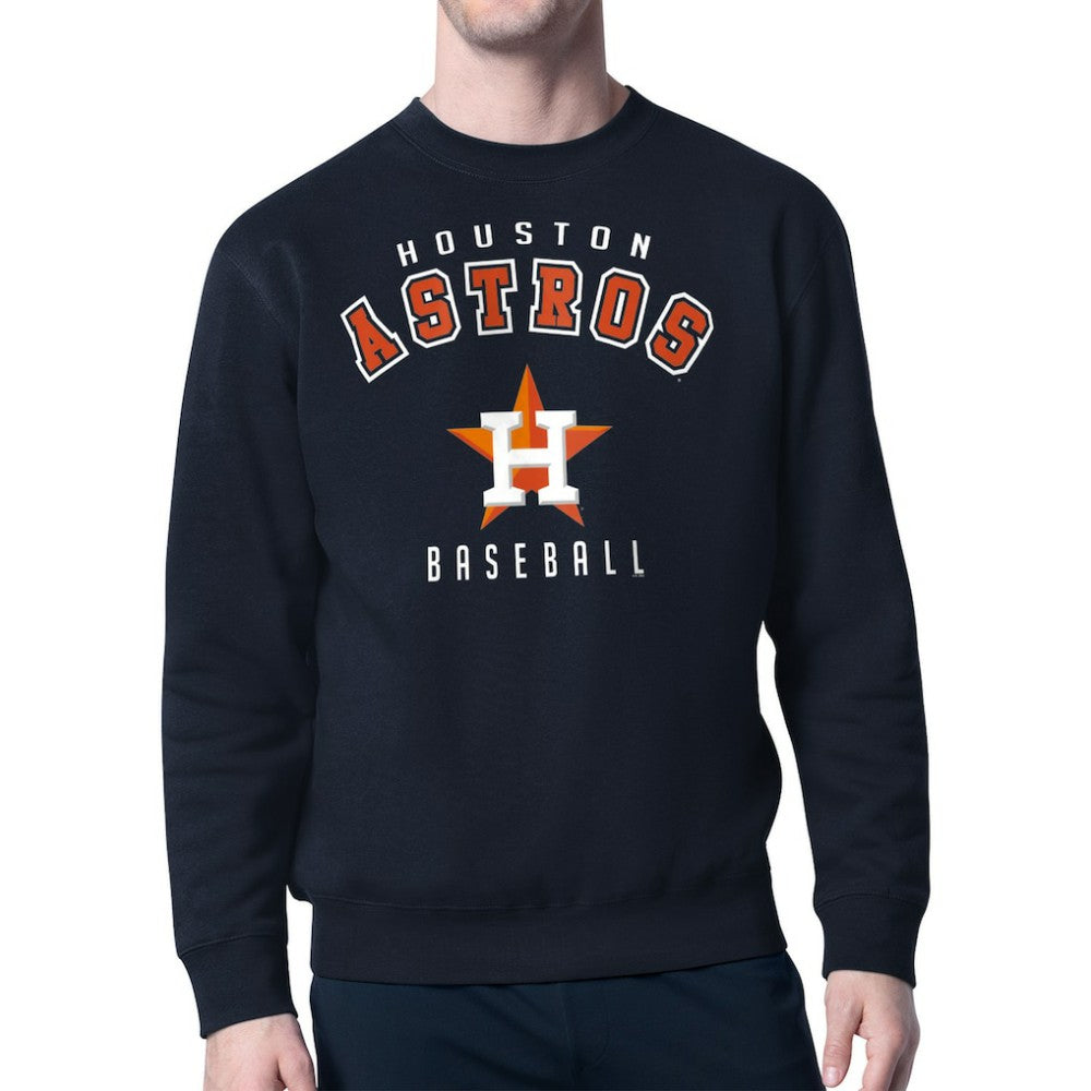 Navy Houston Astros Starter Team Logo Fleece Pullover Sweatshirt