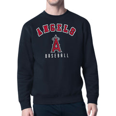 Navy Los Angeles Angels Starter Team Logo Fleece Pullover Sweatshirt