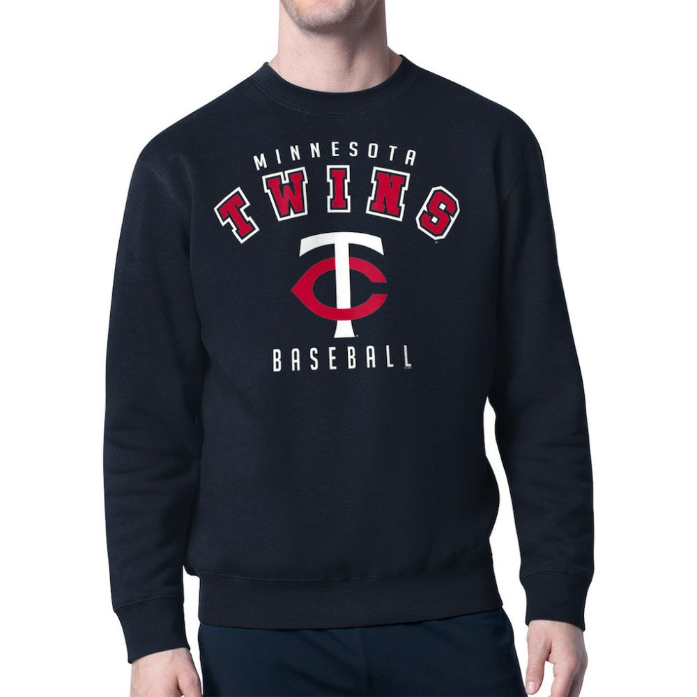 Navy Minnesota Twins Starter Team Logo Fleece Pullover Sweatshirt