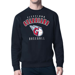 Navy Cleveland Guardians Starter Team Logo Fleece Pullover Sweatshirt